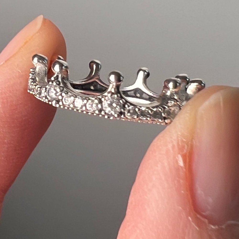 PANDORA sterling silver crown ring size 5
